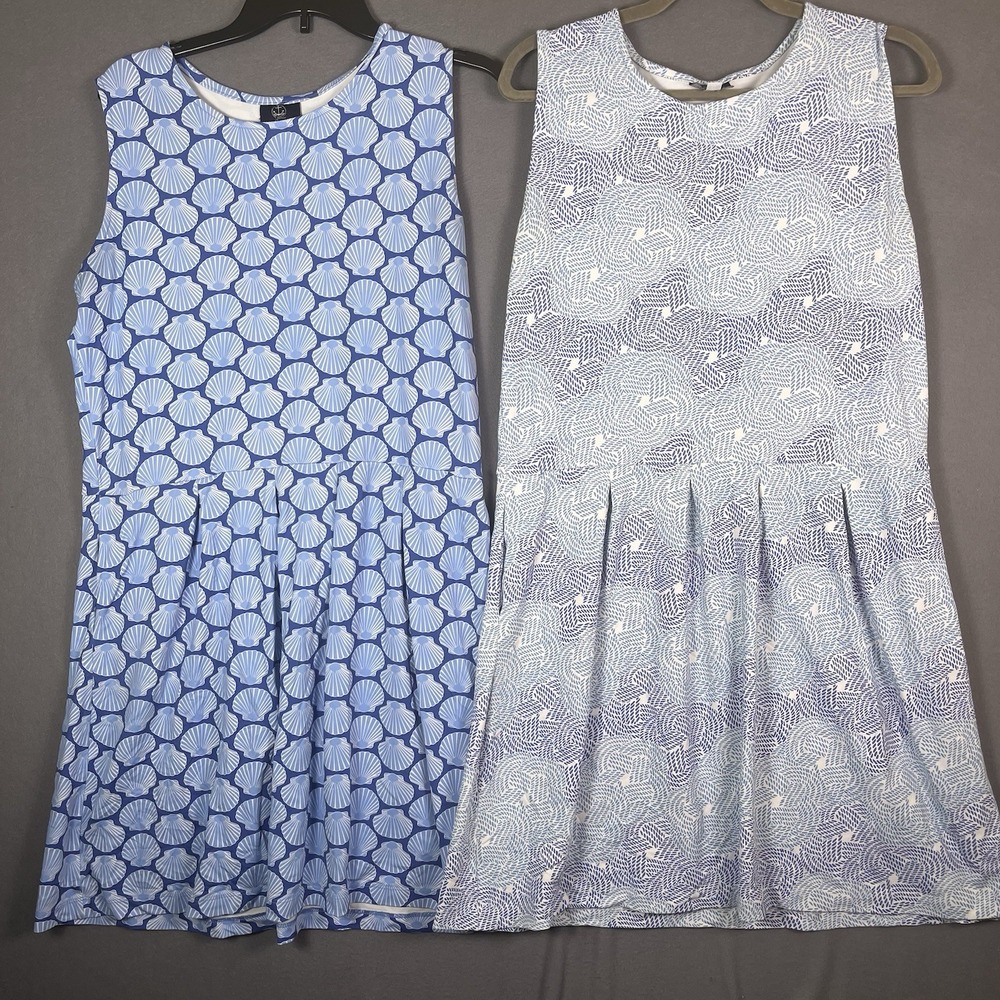 Sailor Sailor Dress Coastal Nautical Yacht Club Pullover Blue White XL Lot Of 2